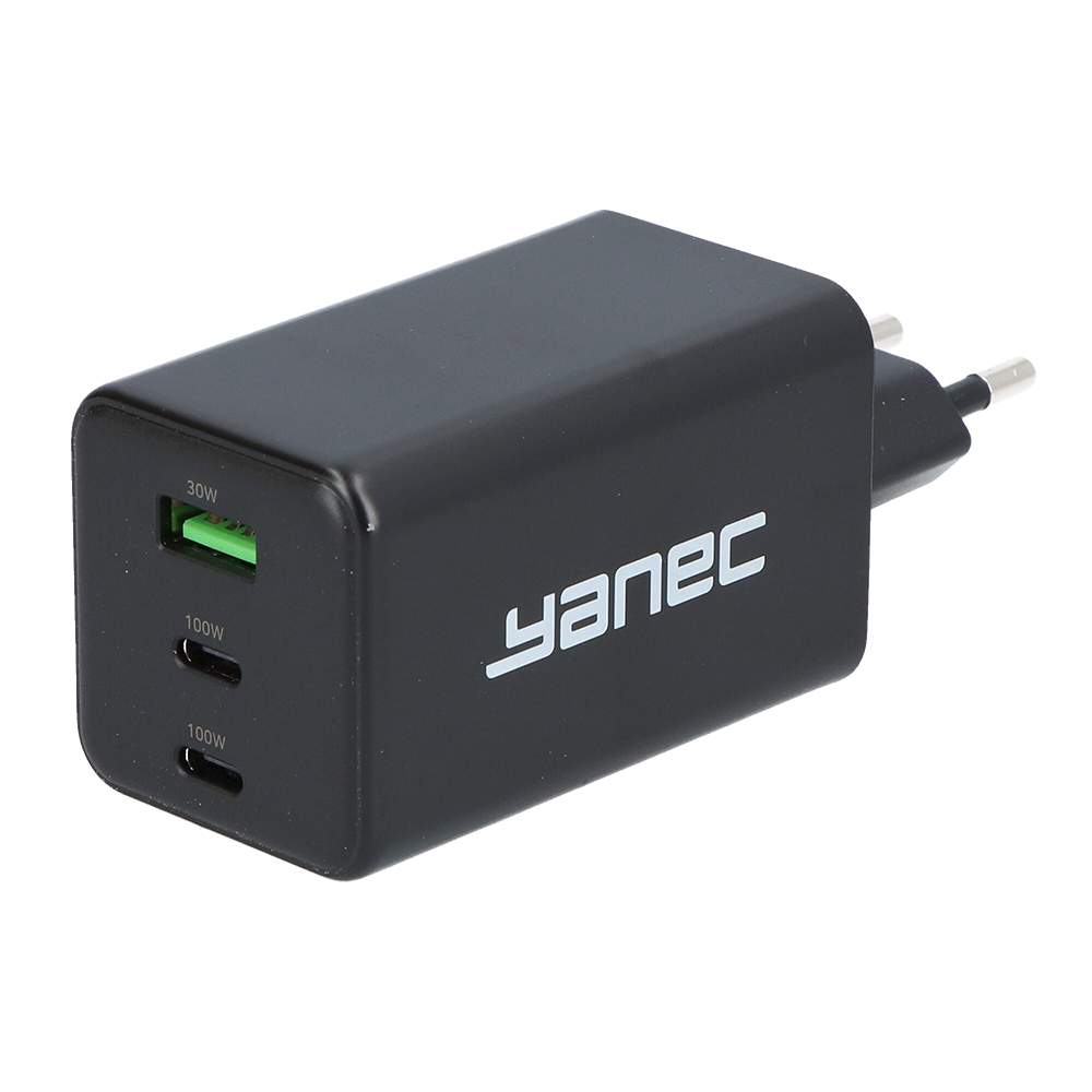 Yanec Compacte GaN lader USB-A USB-C 100W